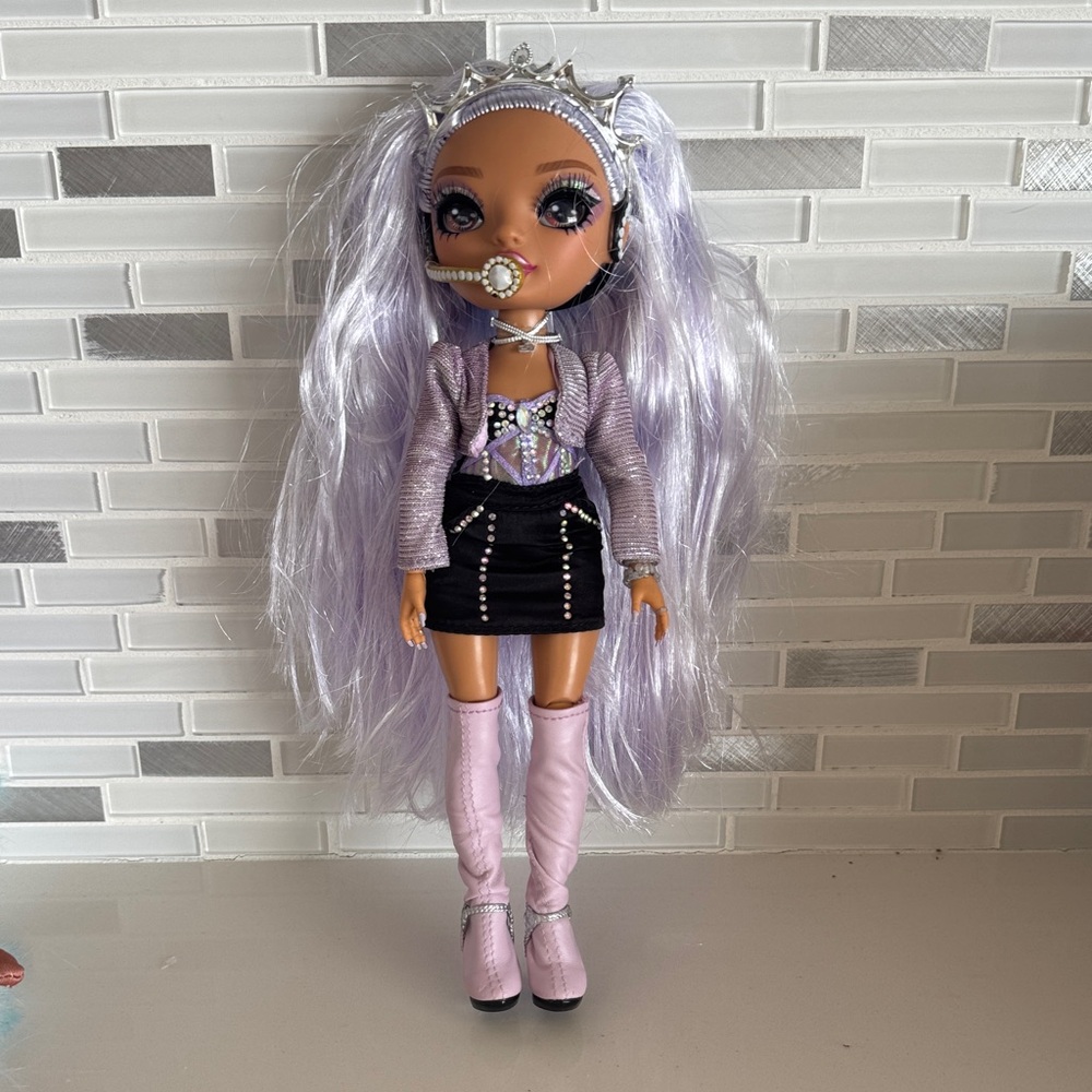 Fashion Doll with Lavender Hair and Outfit